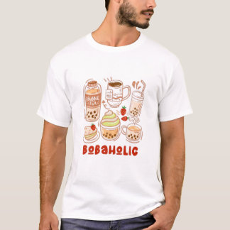 Camiseta Chá de Bolhas de Leite Bobaholic
