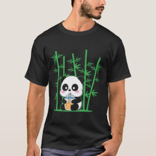 Camiseta Chá de Bolhas Kawaii Panda Boba Tea Panda