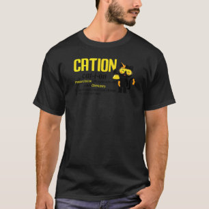 Camiseta Chá de Ciência de Gatinho Preto Química de Cátion