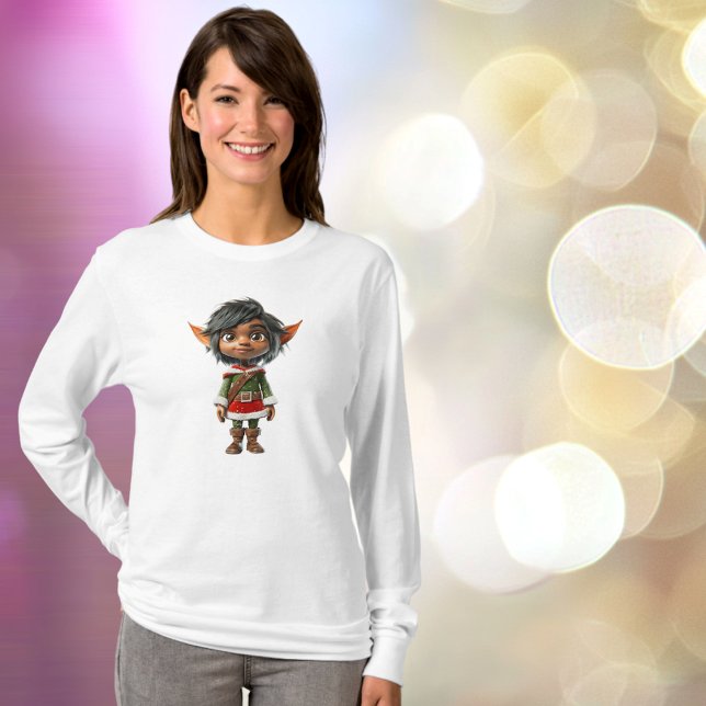 Camiseta Chá de Elf de Natal Quiet Girl (Criador carregado)