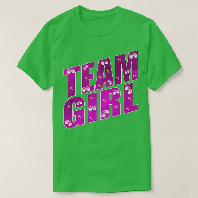 Camiseta Chá de fraldas Anúncio da Equipe do Partido Revela (Frente do Design)