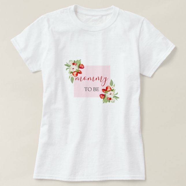 Camiseta Chá de fraldas Berry Sweet (Frente do Design)