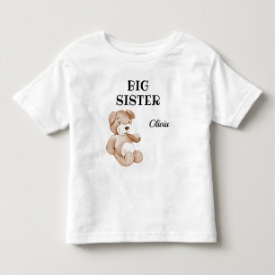 Camiseta Chá de fraldas Boho Bonita Irmã Grande 2T a 5-6T