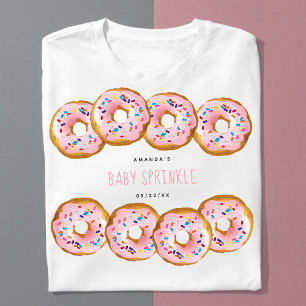 Camiseta Chá de fraldas das raparigas Rosquinhas modernas
