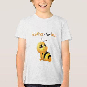 Camiseta Chá de fraldas De Abelhas Sorridente Irmão Para Se