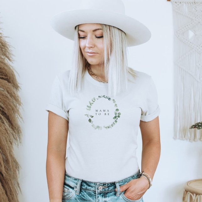 Camiseta Chá de fraldas De Água Verde Mamãe Deve Ser (Criador carregado)