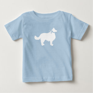Camiseta Chá de fraldas de Cachorro de Fronteira Azul
