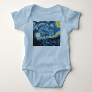 Camiseta Chá de fraldas de Colagem Noturna Van Gogh Starry