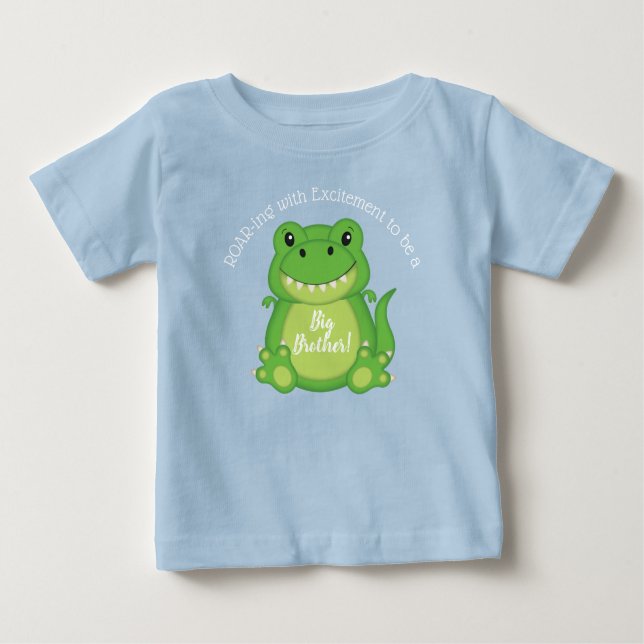 Camiseta Chá de fraldas de dinossauro T-Rex (Frente)