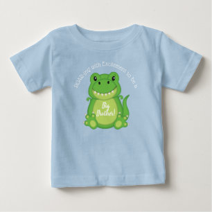 Camiseta Chá de fraldas de Dinossauro T-Rex Azul