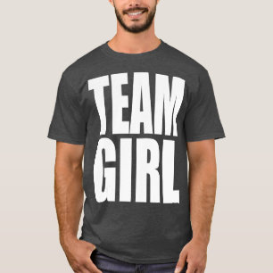Camiseta Chá de fraldas de Equipe Menina Sexo Festa Rosa