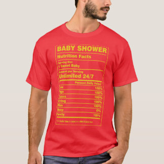 Camiseta Chá de fraldas de Fatos Nutricionais
