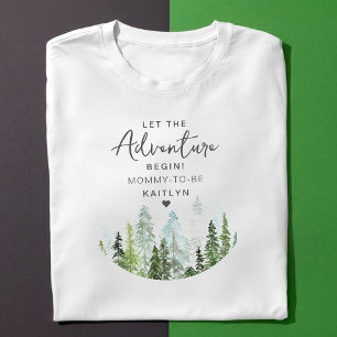 Camiseta Chá de fraldas de Floresta de Pinheiros de Aquarel
