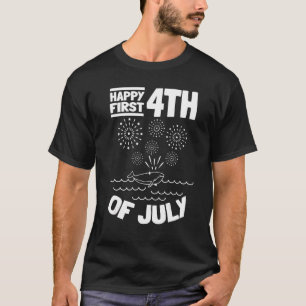 Camiseta Chá de fraldas de Gravidez Dia Patriótico Feliz Pr