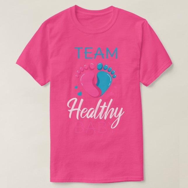 Camiseta Chá de fraldas de Gravidez do Bebê II Saudável (Frente do Design)