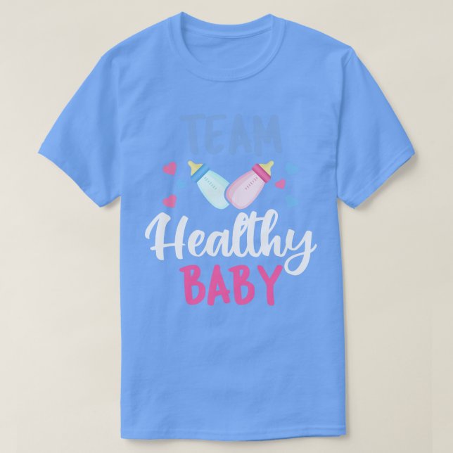 Camiseta Chá de fraldas de Gravidez do Bebê III Saudável (Frente do Design)