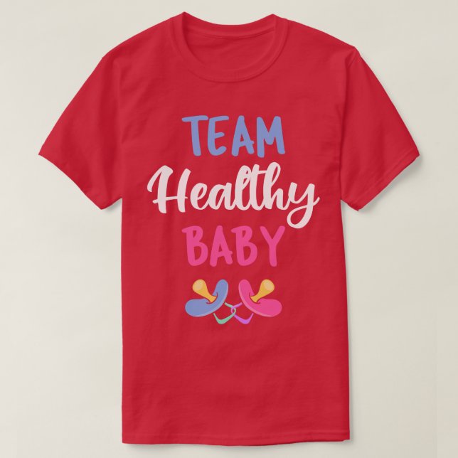 Camiseta Chá de fraldas de Gravidez do Bebê Saudável (Frente do Design)