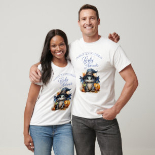 Camiseta Chá de fraldas De Halloween Do Dragão Bebê Da Aqua