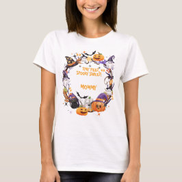 Camiseta Chá de fraldas de Halloween, Pés pequeninos, PAI D