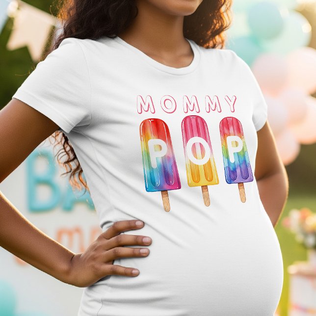 Camiseta Chá de fraldas de Mamãe Pronta para Pop (Ready To Pop Popsicle Mommy Baby Shower T-Shirt
)
