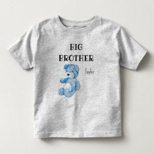 Camiseta Chá de fraldas de Menino, Cute Big Brother 2T - 5-
