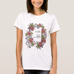 Camiseta Chá de fraldas de Pastel Selvagem Colorida