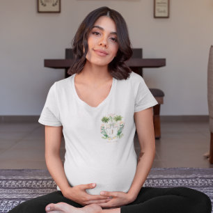 Camiseta Chá de fraldas de Primaveras para Palm Retro Chic 