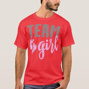 Camiseta Chá de fraldas de Revisão de Gênero de Rapariga da