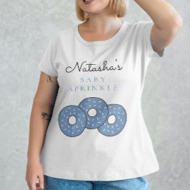 Camiseta Chá de fraldas de Rosquinhas Azul Doce Sprinkle