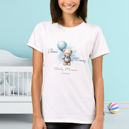 Camiseta Chá de fraldas de Urso de Mamãe Aquático