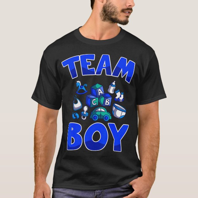 Camiseta Chá de fraldas do Team Boy Rever Festa do Bebê (Frente)