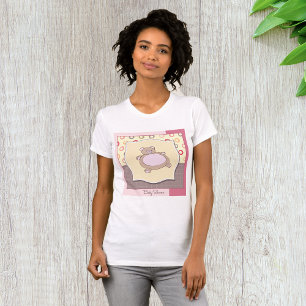 Camiseta Chá de fraldas do Urso de Teddy com Círculos Retro