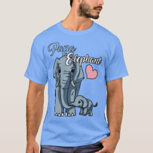 Camiseta Chá de fraldas Elefante Papá Bonito Oferece Pai Fu