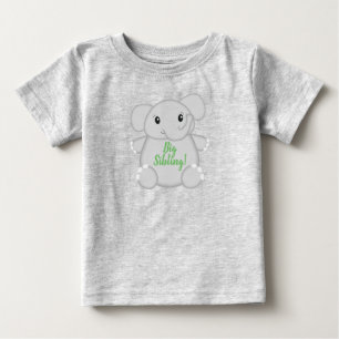 Camiseta Chá de fraldas Elefante Safari