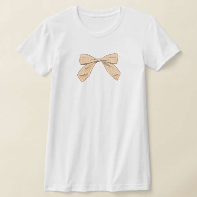 Camiseta Chá de fraldas elegante Arco de pêssego claro Mãe (Postura )