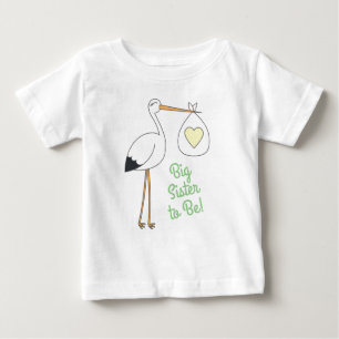 Camiseta Chá de fraldas Flamingo, Grande Irmã Tropical