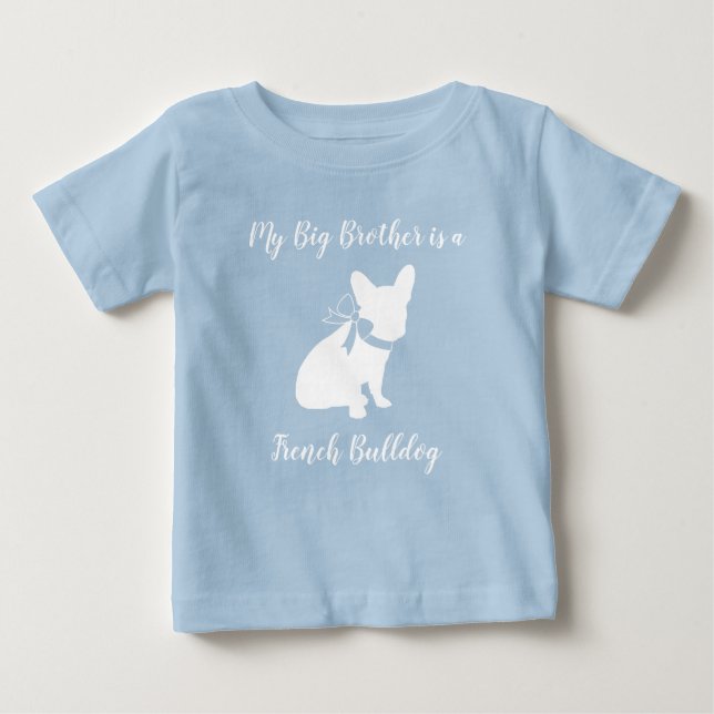 Camiseta Chá de fraldas francês Buldogue francês Frenchy Fr (Frente)