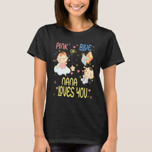 Camiseta Chá de fraldas Gênero Reveal Rosa ou Azul Nana Lov