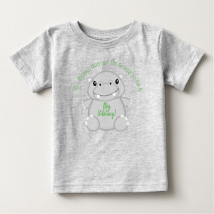 Camiseta Chá de fraldas Hippo Verde