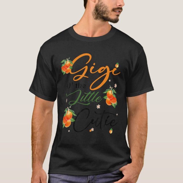 Camiseta Chá de fraldas Laranja Gigi Little Cutie (Frente)