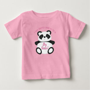 Camiseta Chá de fraldas Panda Bear Rosa