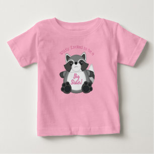 Camiseta Chá de fraldas Raccoon Rosa