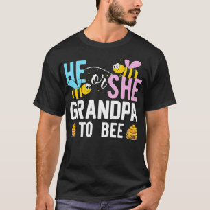 Camiseta Chá de fraldas rosa azul Sexo Vovô do Partido Reve