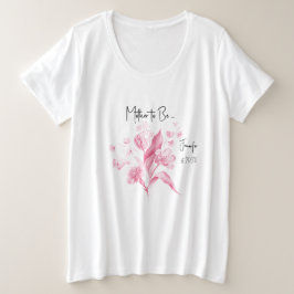 Camiseta Chá de fraldas Rosa de Mãe a Ser Rapariga