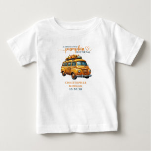 Camiseta Chá de fraldas Russo de Pequeno Pumpkin Laranja