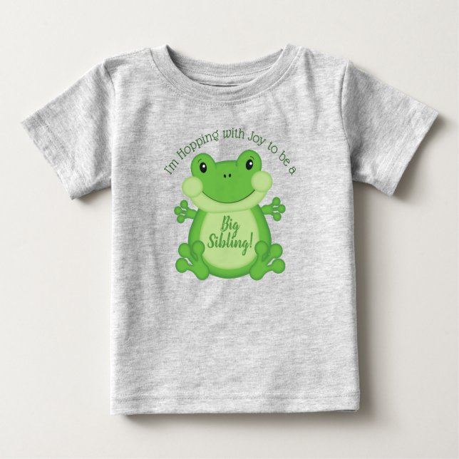 Camiseta Chá de fraldas sapo verde (Frente)