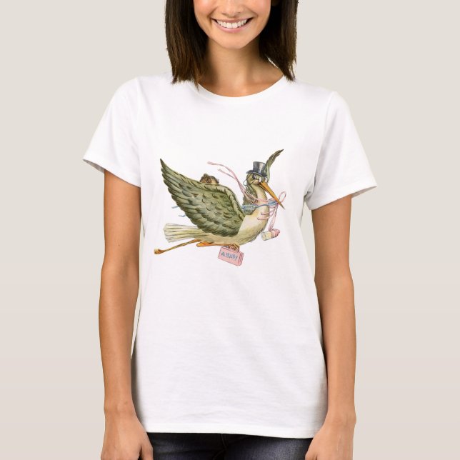 CAMISETA CHÁ DE FRALDAS STORK (Frente)
