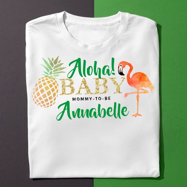 Camiseta Chá de fraldas Tropical Summer Beach Luau Boys (Criador carregado)
