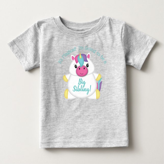 Camiseta Chá de fraldas Unicorn (Frente)