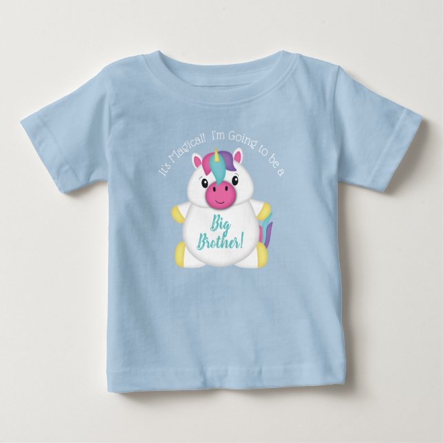 Camiseta Chá de fraldas Unicorn (Frente)